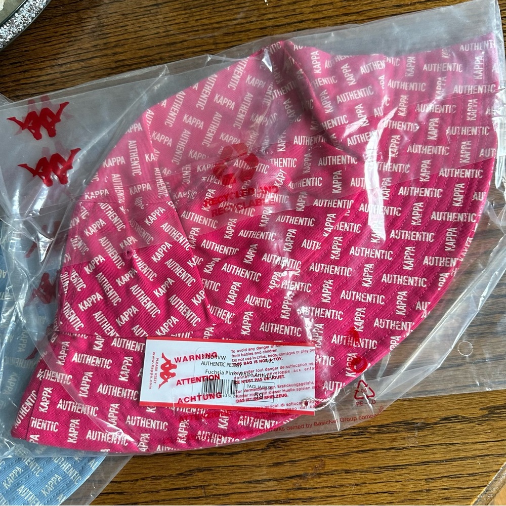 Kappa Authentic Pink OR Blue Logo Bucket Hat 1/order